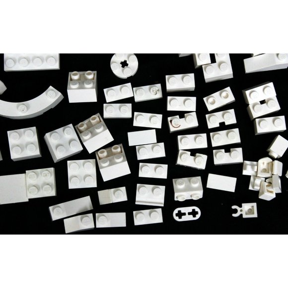 100+ Pieces White Lego Assorted Bricks Specialty Parts Building Shades Clear - Picture 8 of 12